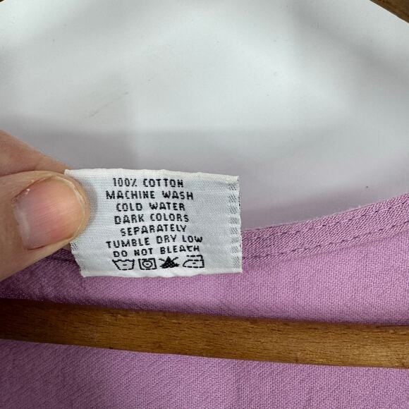 VTG CMC Color Me Cotton Midi Dress XS Oversized Drape Purple Boho Y2K Lagenlook - Picture 8 of 10